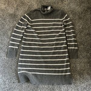 J Crew Sweater dress. Ladies M. NWT. Gray with stripe